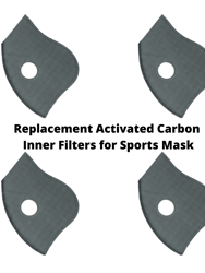 Replacement Activated Carbon Inner Filters For Sports Mask - Set of 4 - Grey