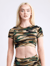 Short-Sleeve Crop Top - French Camo