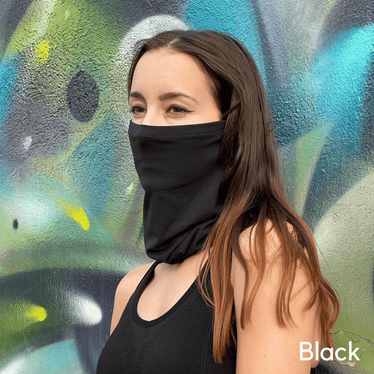 Sports Neck Gaiter Face Mask for Outdoor Activities - Black