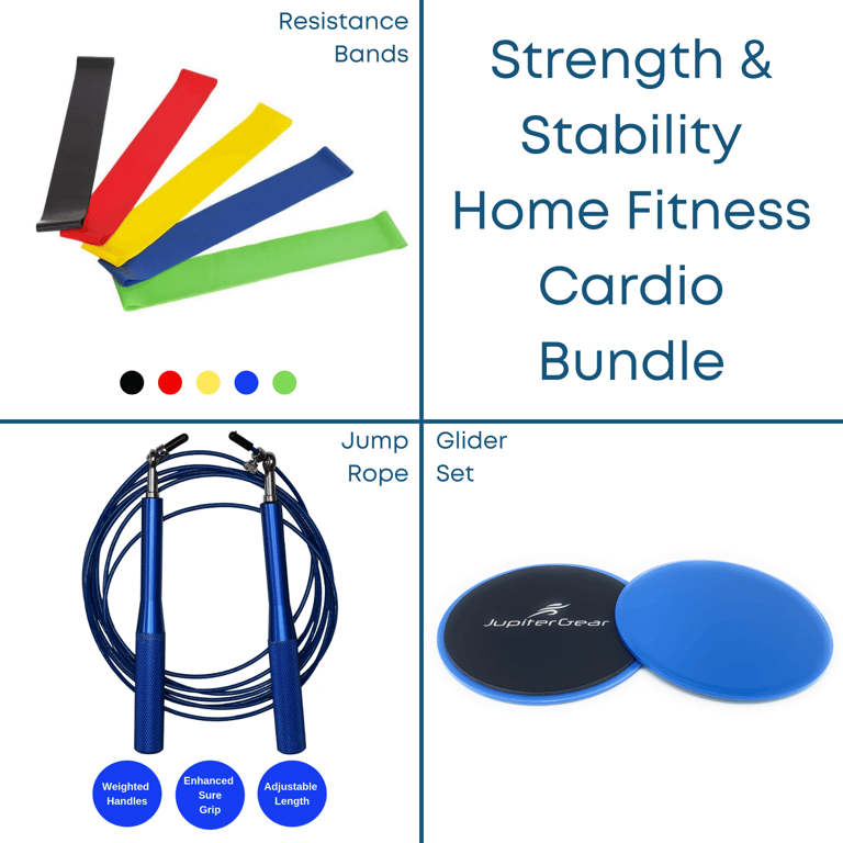Strength & Stability Home Fitness Cardio Bundle - Blue