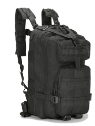Tactical Military 25L Molle Backpack - Black