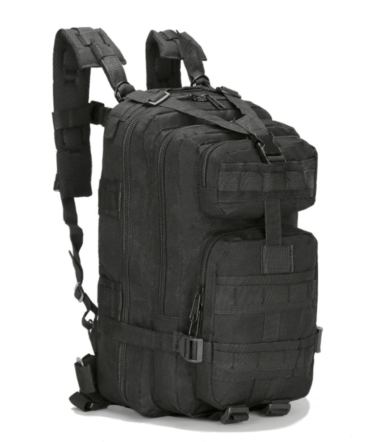 Tactical Military 25L Molle Backpack - Black