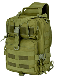Tactical Military Medium Sling Range Bag - Army Green