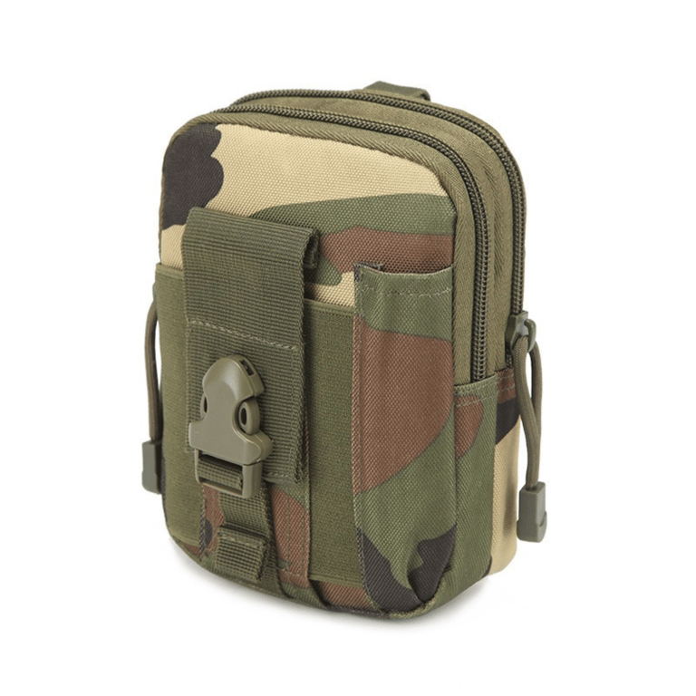 Tactical MOLLE Military Pouch Waist Bag For Hiking And Outdoor Activities - Camo