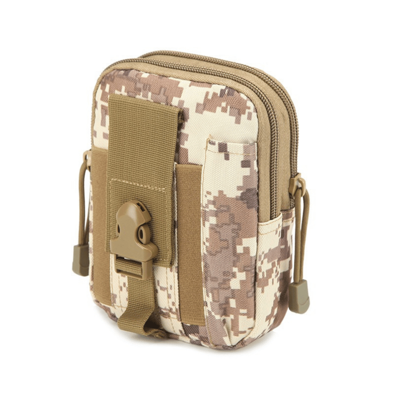 Tactical MOLLE Military Pouch Waist Bag For Hiking And Outdoor Activities - Desert