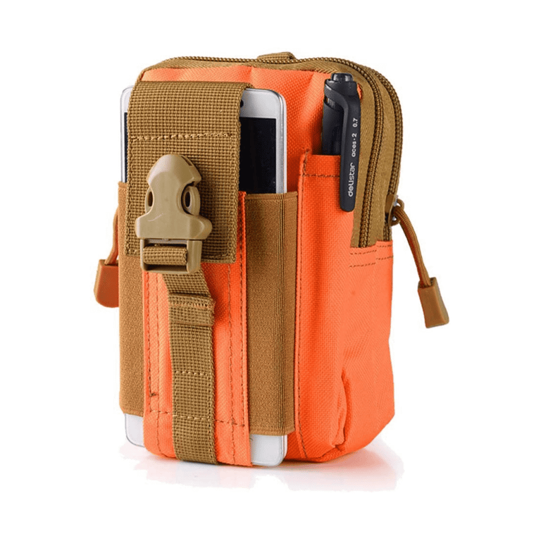 Tactical MOLLE Military Pouch Waist Bag For Hiking And Outdoor Activities - Orange