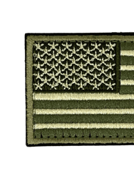 Tactical Usa Flag Patch With Detachable Backing - Army Green