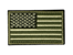 Tactical Usa Flag Patch With Detachable Backing - Army Green