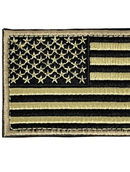 Tactical Usa Flag Patch With Detachable Backing - Copper