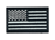 Tactical Usa Flag Patch With Detachable Backing - Black & White