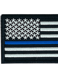 Tactical Usa Flag Patch With Detachable Backing - Blue Line
