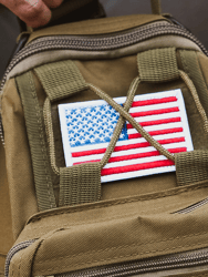 Tactical Usa Flag Patch With Detachable Backing