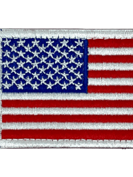 Tactical Usa Flag Patch With Detachable Backing - Red White & Blue