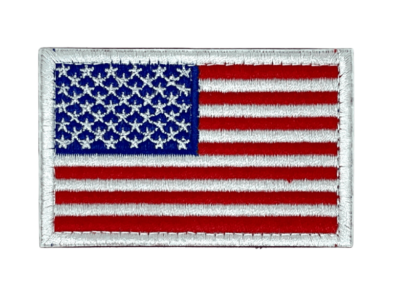 Tactical Usa Flag Patch With Detachable Backing - Red White & Blue