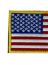 Tactical Usa Flag Patch With Detachable Backing - Yellow Red White & Blue