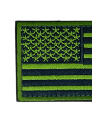 Tactical Usa Flag Patch With Detachable Backing - Green