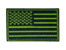 Tactical Usa Flag Patch With Detachable Backing - Green