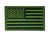 Tactical Usa Flag Patch With Detachable Backing - Green