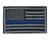 Tactical Usa Flag Patch With Detachable Backing - Aged Blue Line