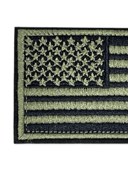 Tactical Usa Flag Patch With Detachable Backing - Marine Green