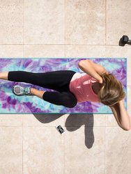 Tie Dye Yoga Mat Towel with Slip-Resistant Grip Dots