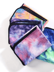 Tie Dye Yoga Mat Towel with Slip-Resistant Grip Dots