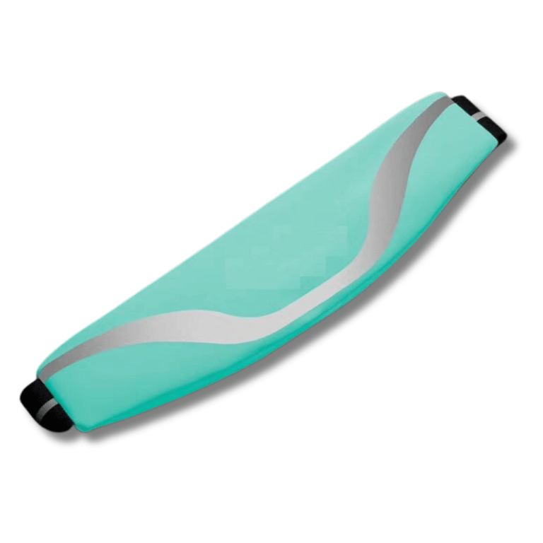 Water-Resistant Sport Waist Pack Running Belt with Reflective Strip - Aqua blue