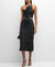 Carmen Midi Dress In Black - Black