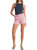 Button Down Clean Hem Short In Pink - Pink