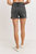 Fray Hem Shorts In Black