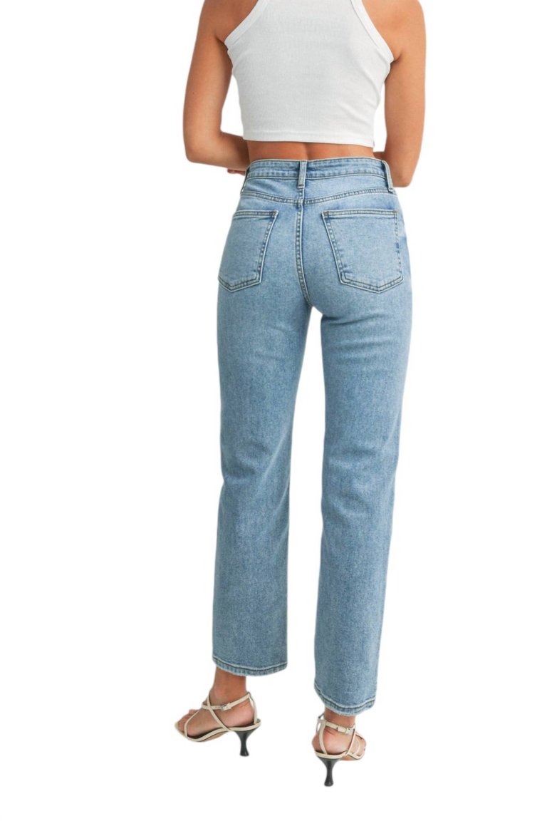 Sydney Straight Leg Jeans In Medium Denim