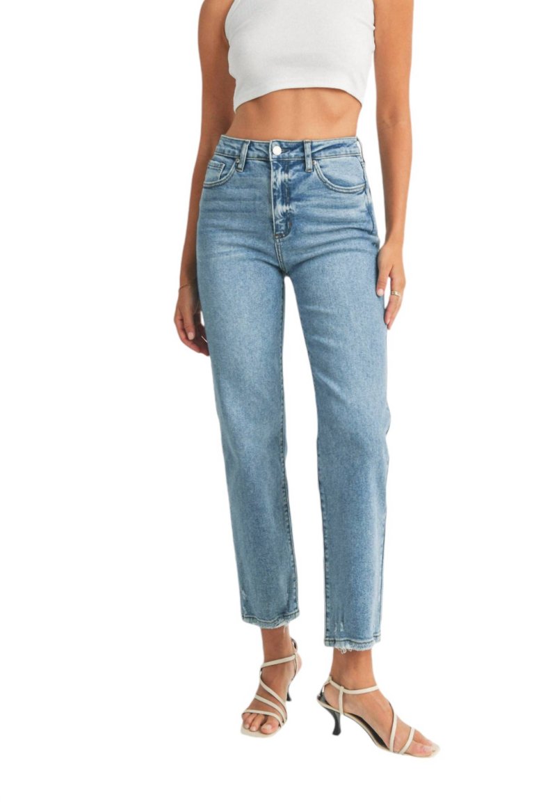 Sydney Straight Leg Jeans In Medium Denim - Medium Denim