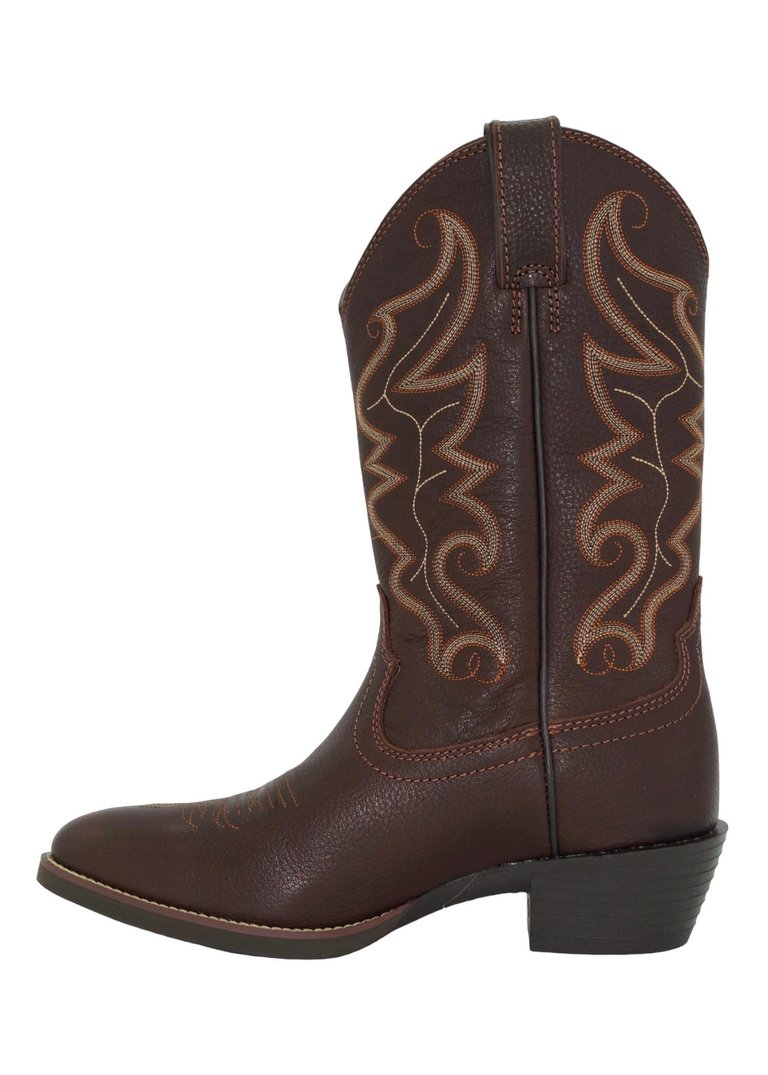 Men's Stampede Square Toe Western Boots - Ee Width In Brown