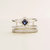 Amici White Gold Ring In Blue Sapphire & Diamond - White Gold