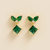 Amore Gold Earrings Emerald & Diamond - Gold