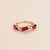 Forma Rose Gold Ring Set With Ruby & Diamond - Rose Gold