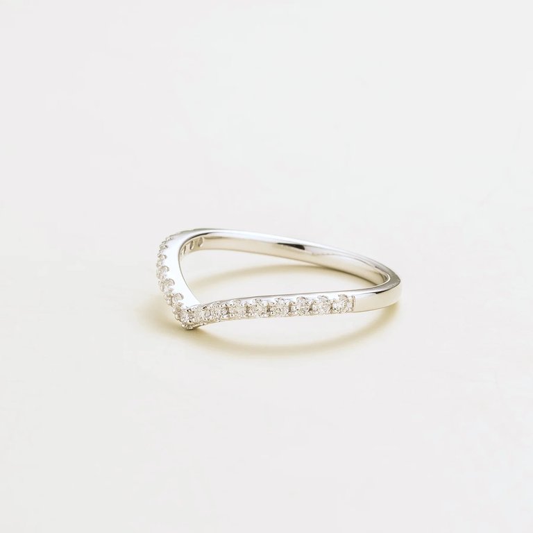 Kasso White Gold Ring Set With Diamond