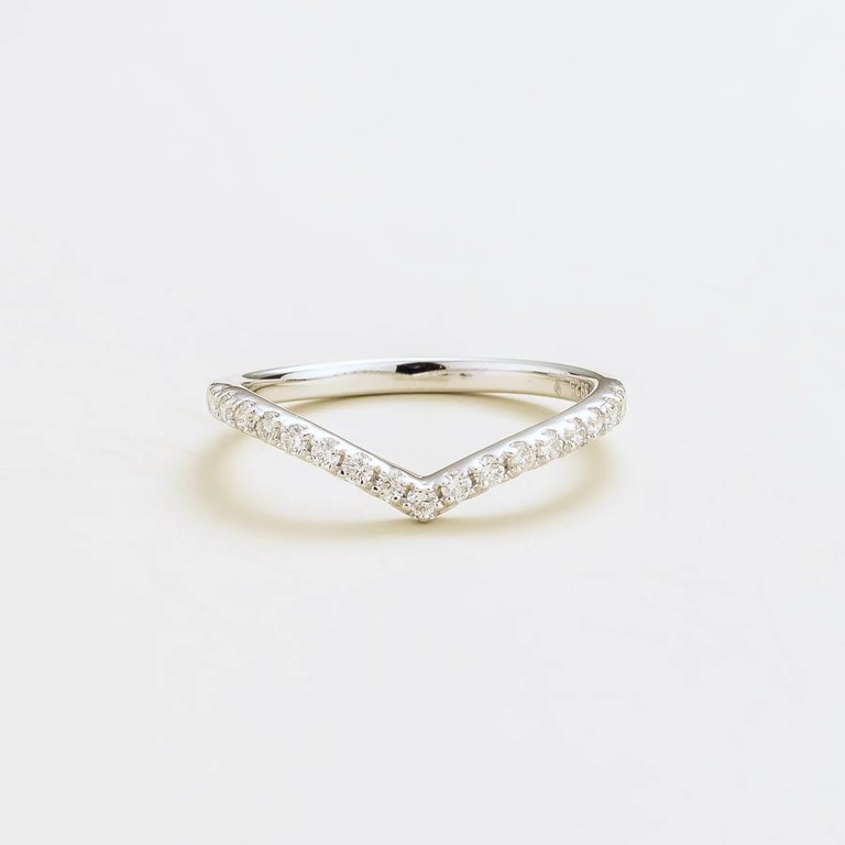 Kasso White Gold Ring Set With Diamond - White Gold