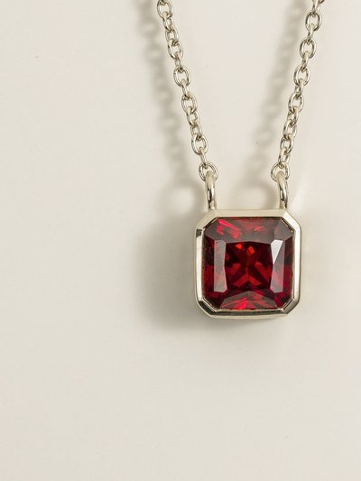 Juvetti Jewelry Margo White Gold Necklace Set With Ruby product