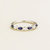 Markiz White Gold Ring In Blue Sapphire & Diamond - White Gold