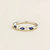 Markiz White Gold Ring In Blue Sapphire & Diamond