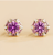 Melba Rose Gold Earrings Set With Purple Sapphire, Pink Sapphire & Diamond