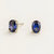 Ovo White Gold Earrings Set With Blue Sapphire