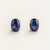 Ovo White Gold Earrings Set With Blue Sapphire - Blue Sapphire