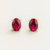 Ovo White Gold Earrings Set With Ruby - Ruby