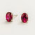 Ovo White Gold Earrings Set With Ruby