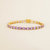 Salto Gold Tennis Bracelet Set With Purple Sapphire - Gold