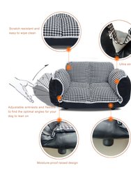 Stark Dog Sofa - Houndstooth