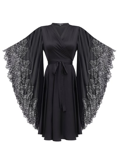 KÂfemme Angel Midi Wrap Dress Long Sleeve product