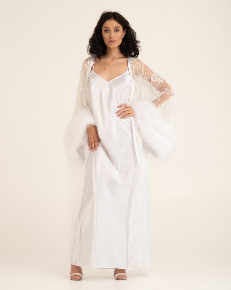 Bride Sophie Robe And Nightgown Set - White